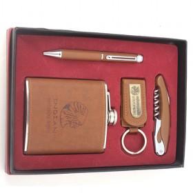 High Quality Hip Flask Set For Sale, Steel Wine Accessory Of Flask, Pen, Keychain, Cork Screw