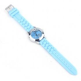 Acqurium Theme Sea Blue Silver Beads Decoration Wrist Watch