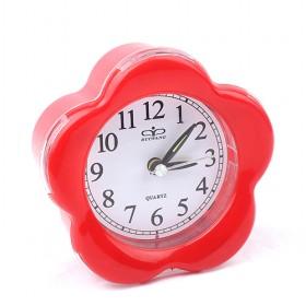 Mini Cute Red Flower Pastoralism Alarm Clock With Night Light
