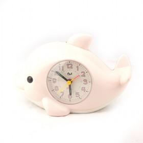 Cute White Baby Dolphin-design Decorative Craft Home Use Mute Quartz Watch