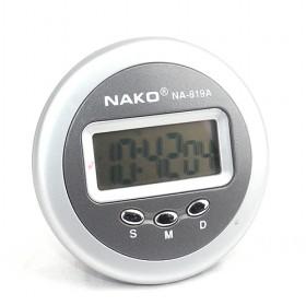 Simple Fashion Round Silver LED Projector Electronic Decoration Alarm Clock