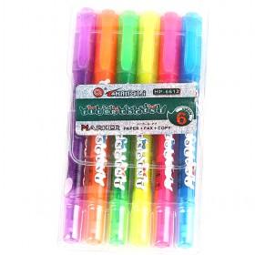 Highlighter Fluorescence Pen For LED Writing Board ,colorful Fluorescence Marker,6 Colors, 6612