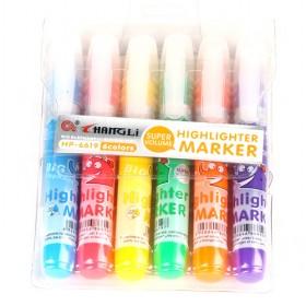 Highlighter Fluorescence Pen For LED Writing Board ,colorful Fluorescence Marker,6pc/box, 6619