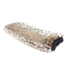 Women Ladies Fur Leg Warmer Muffs Foot Cover Boots Sleeve Warm Longwool Leopard