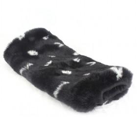 Women Black Fur Leg Warmer Muffs Foot Cover Boots Sleeve Warm Longwool Leopard