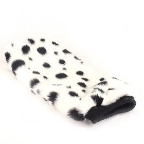 Women Ladies Milk Fur Leg Warmer Muffs Foot Cover Boots Sleeve Warm Longwool Leopard