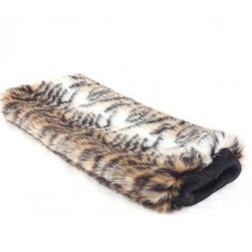 Women Ladies Tiger Fur Leg Warmer Muffs Foot Cover Boots Sleeve Warm Longwool Leopard