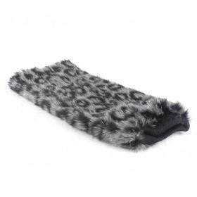 Grey Fur Leg Cover Warmer Muffs Boots Leggings Socks Faux Fur Foot Cover Socks Cover