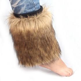 Warm Faux Fur Leg Cover Warmer Muffs Boots Leggings Socks Faux Fur Foot Cover Socks Cover