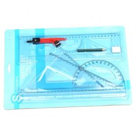 Cute Statonery Set, Pen Bag + Pencil + Sharpener+ Ruler+Eraser+ Sticker, Kids ' Gift, P01