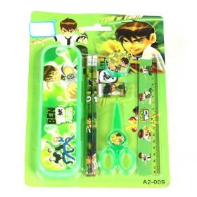 Popular Cartoon Stationary Set,Pencil Ruler Eraser Sharpener ,A2-009