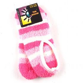 Adult Pink Lovely Strip Microfiber Socks For Woman And Man,christmas ' Sock,