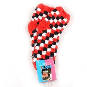 Adult Lovely Grid Microfiber Socks For Woman And Man,christmas ' Sock,