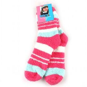 Adult Lovely Pink Strip Microfiber Socks For Woman And Man,christmas ' Sock,