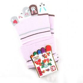 100% Lovely Cotton Five Fingers Women 's Socks Plain Knee-high Tube Socks