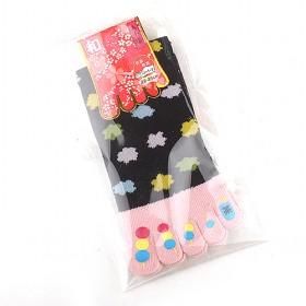 100% Children Cotton Five Fingers Women 's Socks Plain Knee-high Tube Socks