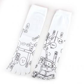 100% Waterproof Cotton Five Fingers Women 's Socks Plain Knee-high Tube Socks