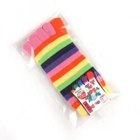 100% Girl 's Cotton Five Fingers Women 's Socks Plain Knee-high Tube Socks