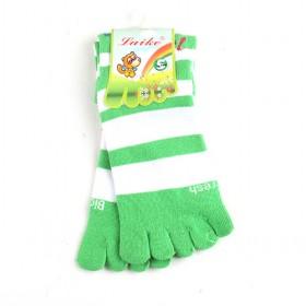 2013 New Green;White Fashion Women Striped Toe Socks Cotton Candy Socks