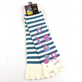 2013 New Fashion Nice Women Striped Toe Socks Cotton Candy Socks