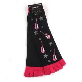 2013 New Fashion Guitar Women Striped Toe Socks Cotton Candy Socks