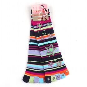 2013 New Fashion Nice Women Striped Toe Socks Cotton Candy Socks