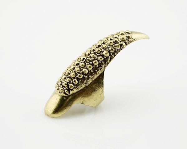 Cool Antique Bronze Eagle Claw Nail Ring