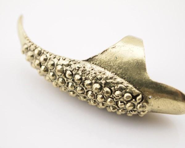 Cool Antique Bronze Eagle Claw Nail Ring