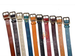 Ladies Embossed Leather Belts