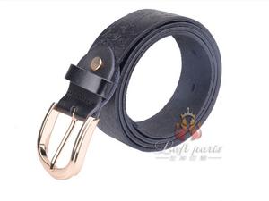 Lady Black Leather Belt