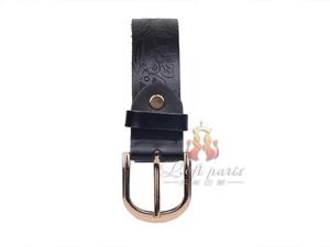 Lady Black Leather Belt