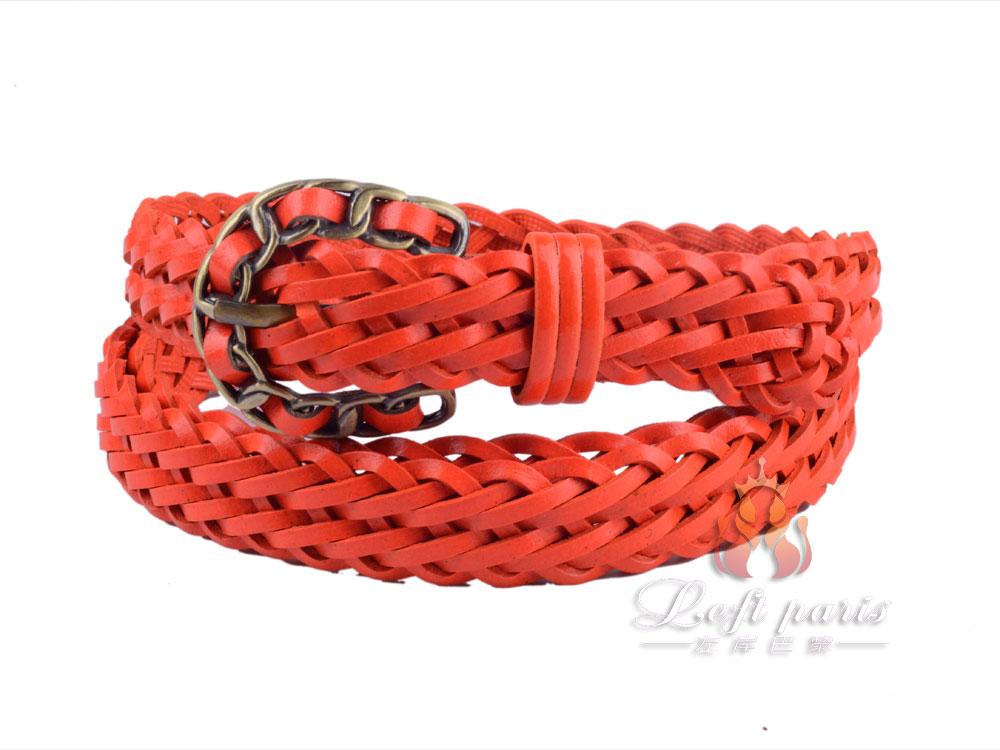 Regenation leather woven belt