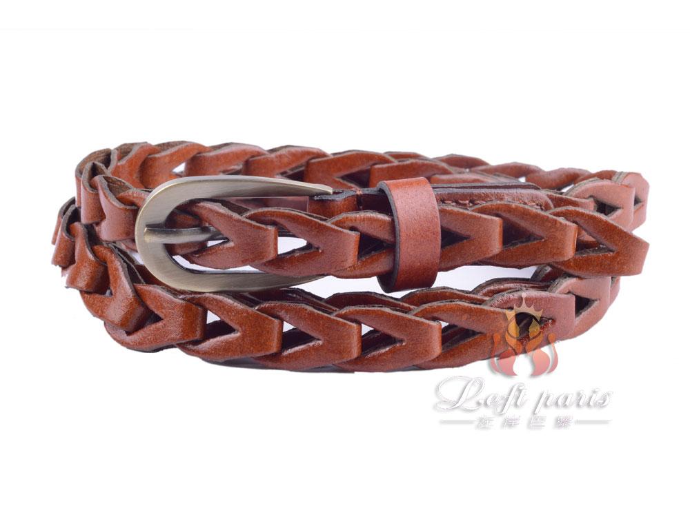 Regenation leather woven belt