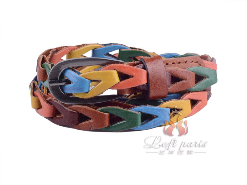 Regenation leather woven belt