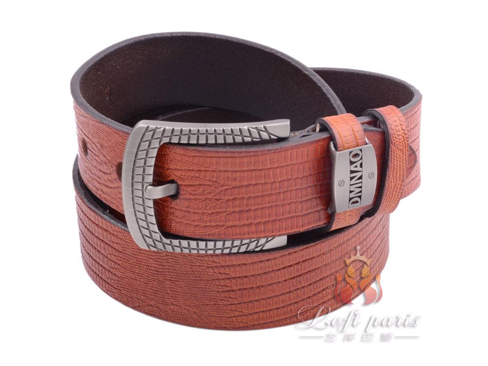 Leather pin buckle belt