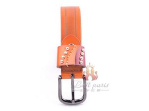 Leather pin buckle belt
