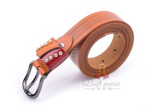 Leather pin buckle belt