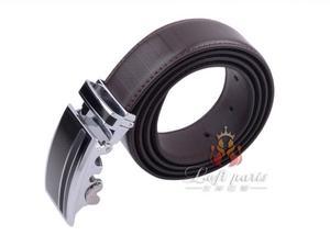 Men genuine leather automatic buckle belt